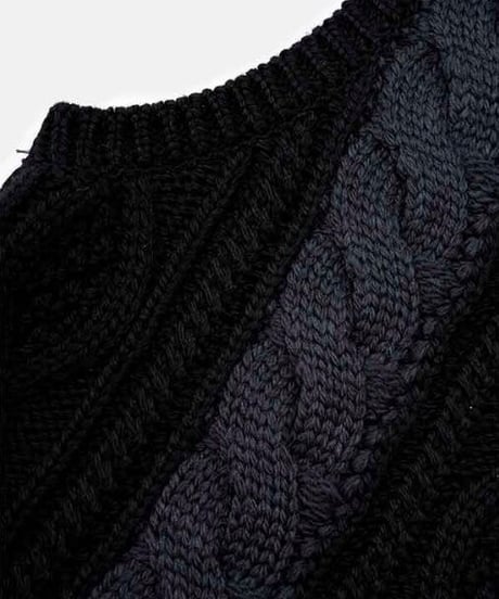 DIGAWEL  Cable Stitch Vest【BLACK】