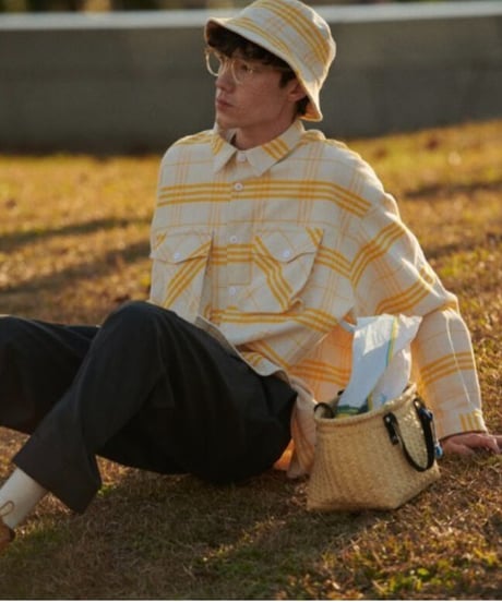 DIGAWEL  Hat ① 【YELLOW CHECK】