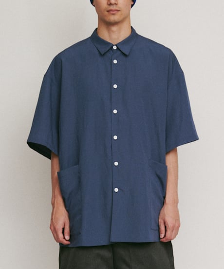 DIGAWEL Side pocket S/S shirt ②【NAVY】