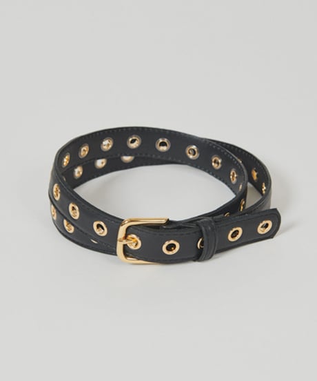 DIGAWEL × J.PRESS「CRST」 Black Leather Belt  【GOLD】