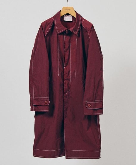 DIGAWEL  Raglan sleeve Coat (garment dye)【BURGUNDY】