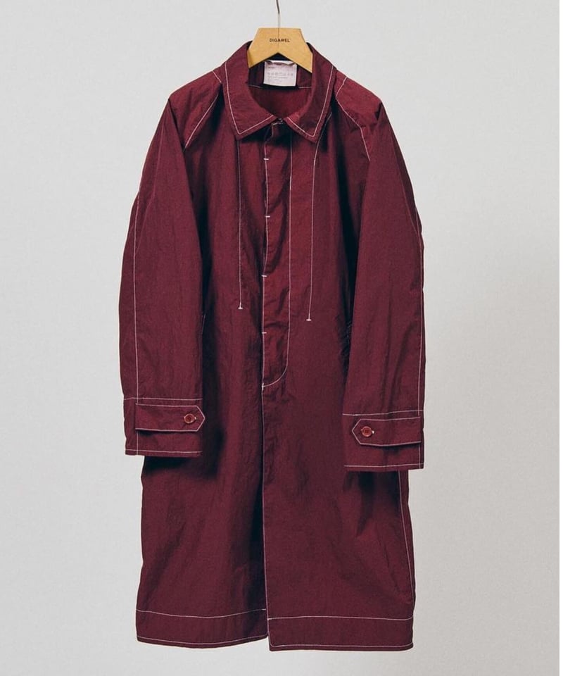 DIGAWEL Raglan sleeve Coat (garment dye)【BURGU...