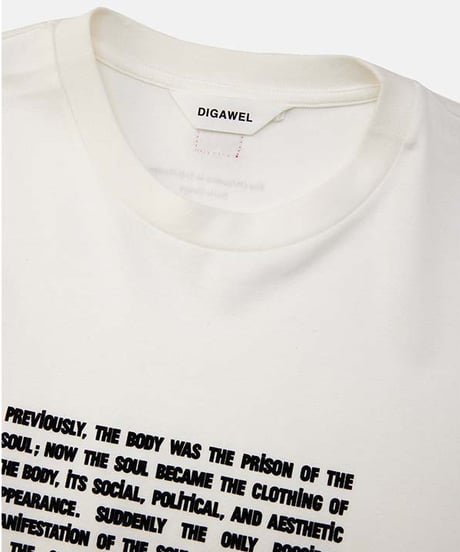 DIGAWEL Statement L/S T-shirt【WHITE】