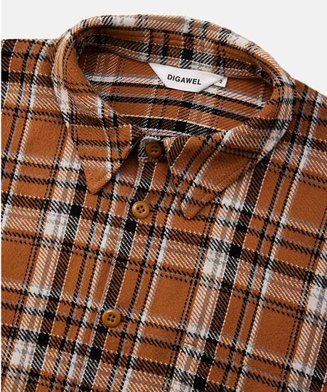 DIGAWEL Hoodie shirt【L.BROWN×BK】