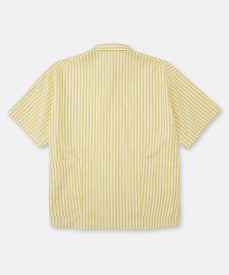 DIGAWEL Side pocket S/S shirt ① stripe【YELLOW】