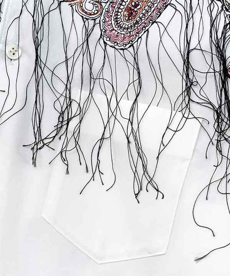 DIGAWEL  Shirt (generic)③ paisley embroidery【SKY GRAY】