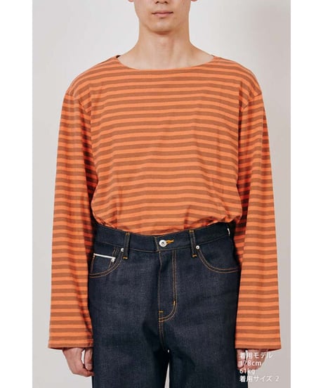 DIGAWEL  Boat neck L/S【ORANGE】