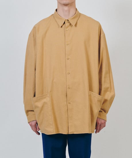 DIGAWEL  Side Pocket Oversized Shirt【BEIGE】