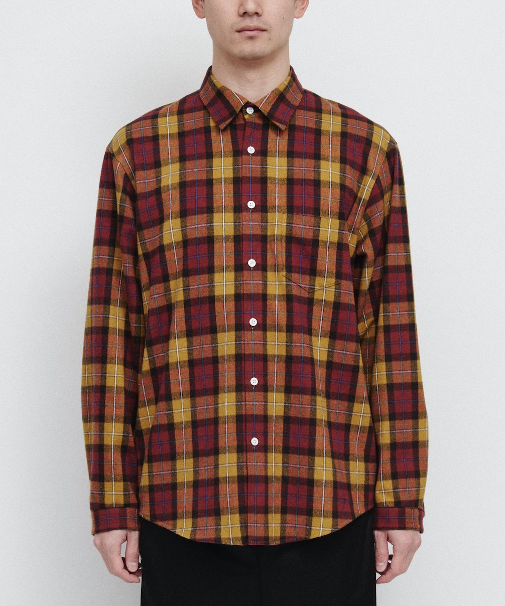 DIGAWEL Check shirt (generic)【BROWN/OCHER】 | we