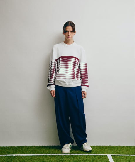 DIGAWEL  Border Sweater【BURGUNDY】