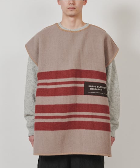 DIGAWEL  Horse Blanket Vest【GRAY/BURGUNDY】