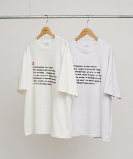 DIGAWEL Statement T-shirt【WHITE】