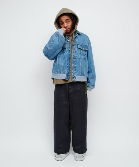 DIGAWEL Wide high water pants【NAVY】