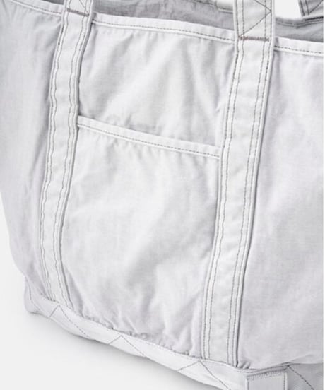 DIGAWEL  Garment Dye Vinyl Tote Bag (M)【LIGHT GRAY】