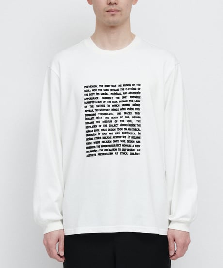 DIGAWEL Statement L/S T-shirt【WHITE】