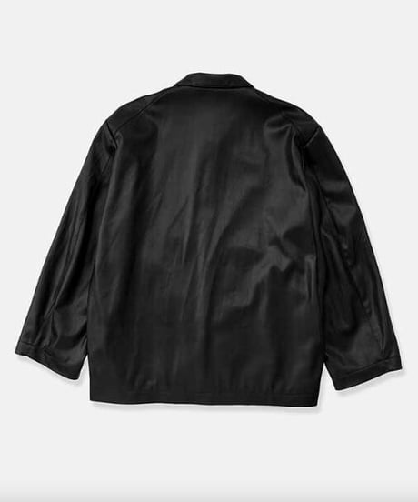 DIGAWEL  Synthetic Leather Half Coat【BLACK】