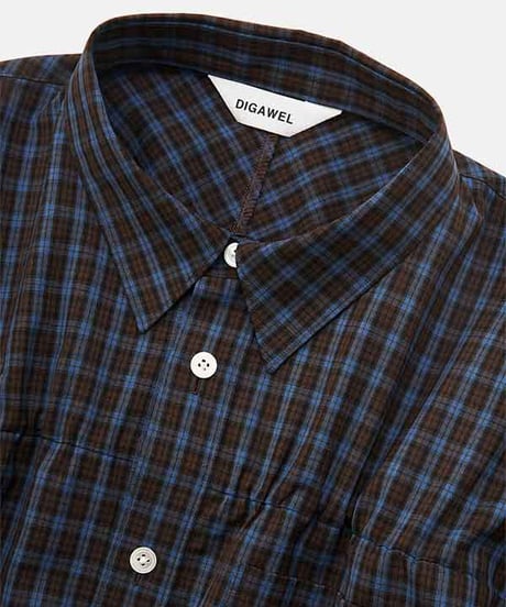 DIGAWEL  Puckering Shirt【BLUE CHECK】