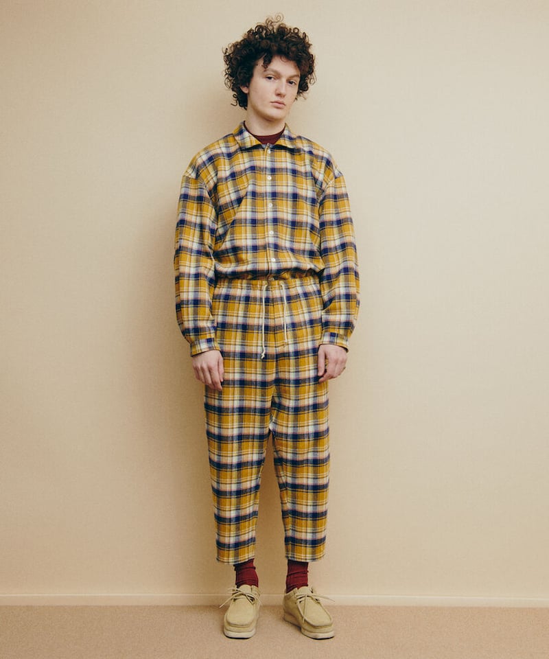 新品 DIGAWEL Sarrouel Pants① check MUSTARD DIGAWEL Sarrouel Pants① check【MUSTARD】 | welles