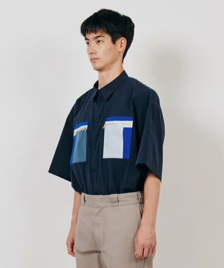 DIGAWEL  Oversized S/S Shirt【NAVY】