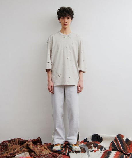 DIGAWEL Damage S/S T-shirt【GREIGE】