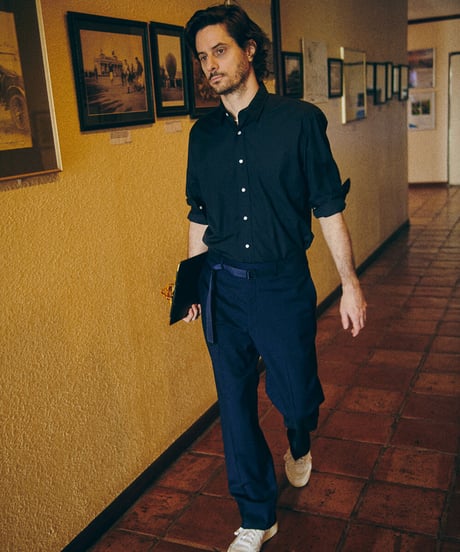 DIGAWEL × J.PRESS「CRST」 doubleD Ring Belt【NAVY】