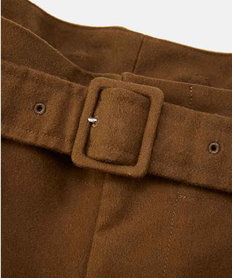 DIGAWEL Belt pants ① moleskin【KHAKI】