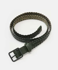 DIGAWEL  Braided Leather Belt【GREEN】