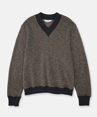 DIGAWEL Hexagonal patterns knit rib sweatshirt【c.gray】
