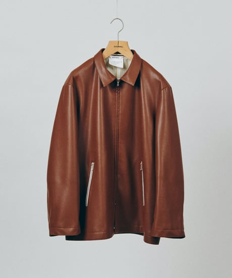 DIGAWEL  Synthetic Leather Half Coat【BROWN】