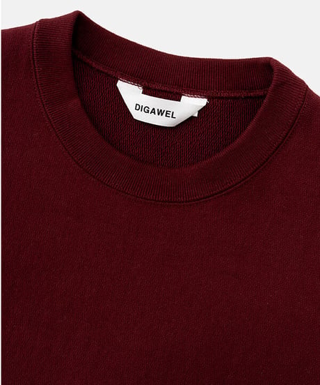 DIGAWEL  Reverse weave Sweatshirt【MAROON】