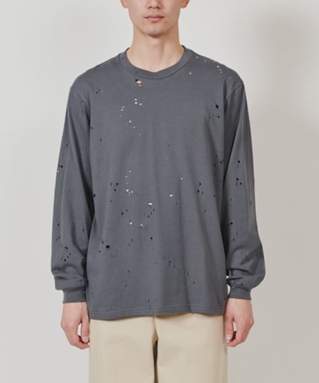 DIGAWEL  Damage L/S T-shirt【BLACK】