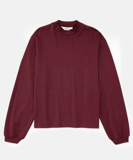 DIGAWEL  Mock neck L/S T-shirt【BURGUNDY】