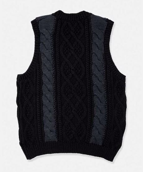 DIGAWEL  Cable Stitch Vest【BLACK】