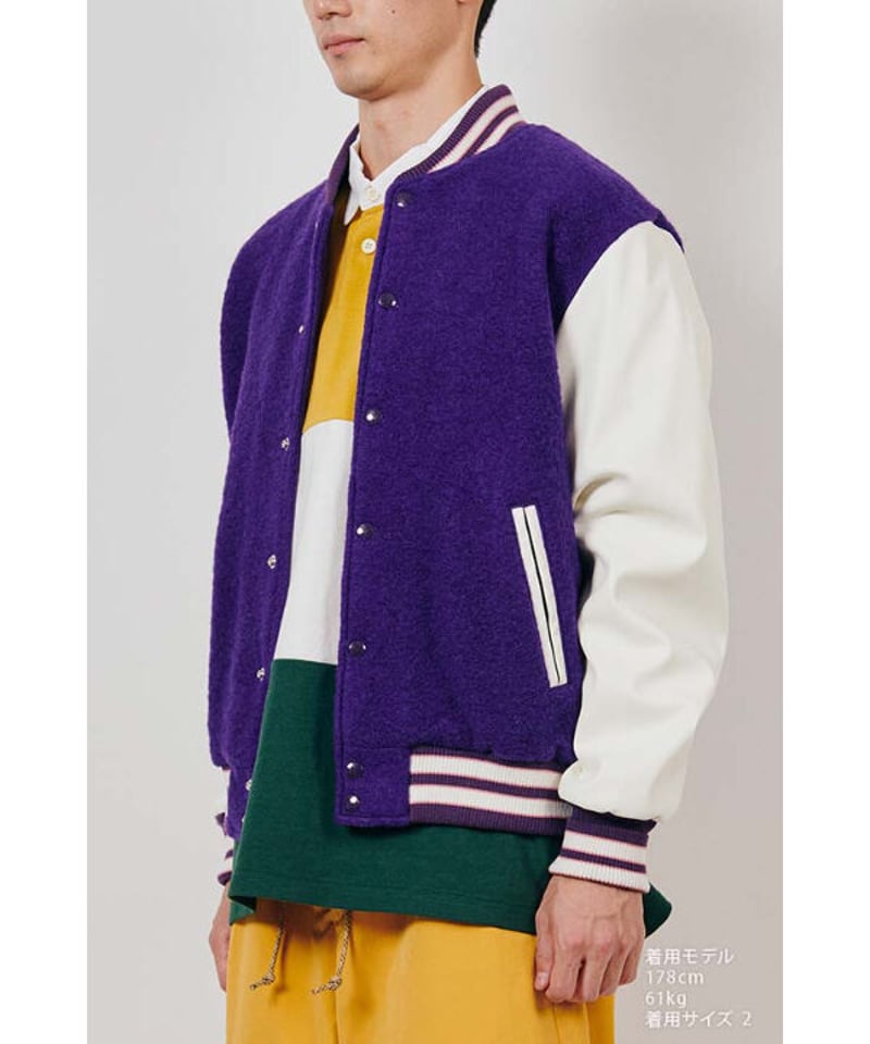 ジャケット・アウター DIGAWEL/VARSITY JACKET URUTOKYOxDIGAWEL URU TOKYO×DIGAWEL Varsity Jacket【PURPLE】 | welles