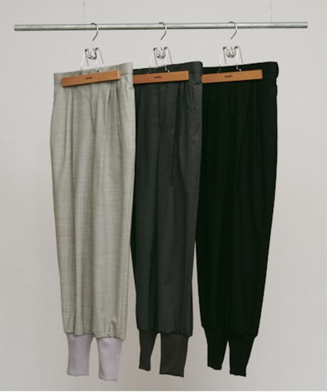 DIGAWEL 2Tuck tapered hem rib pants【C.GRAY】