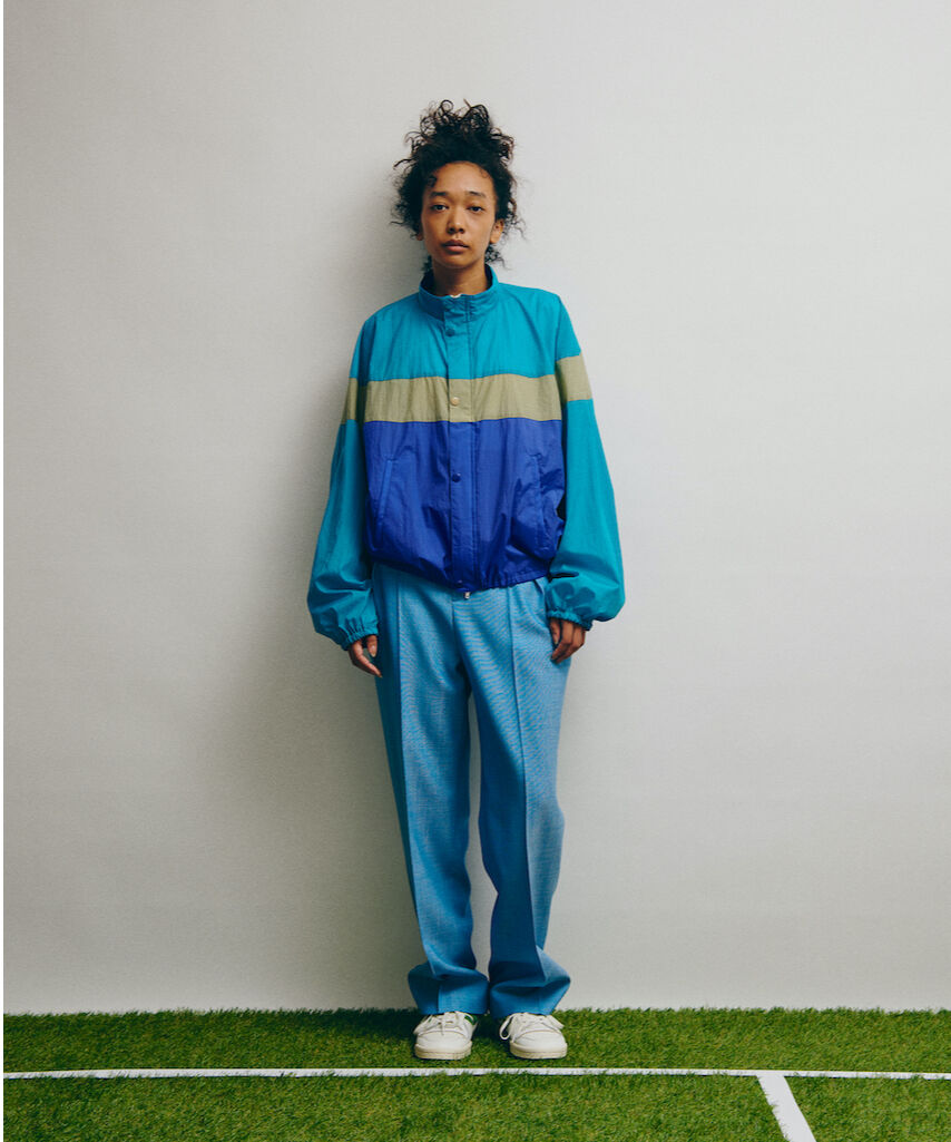 DIGAWEL Cup shoulder Blouson【GREEN×PURPLE】 | w