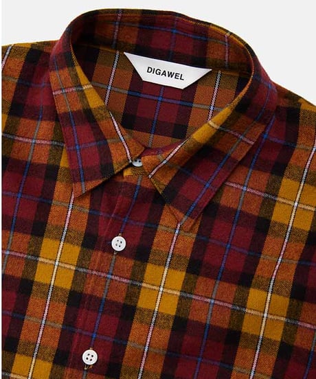 DIGAWEL Check shirt (generic)【BROWN/OCHER】