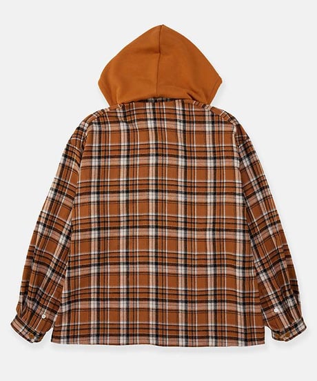 DIGAWEL Hoodie shirt【L.BROWN×BK】