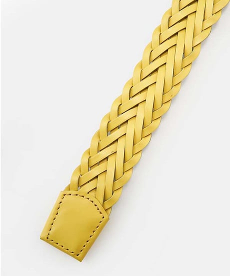 DIGAWEL  Braided Leather Belt【YELLOW】