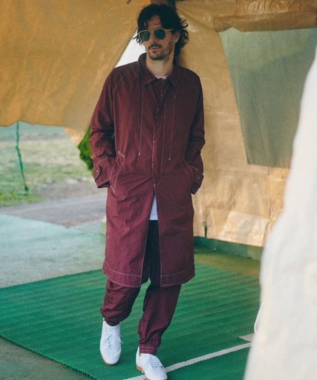 DIGAWEL  Raglan sleeve Coat (garment dye)【BURGUNDY】