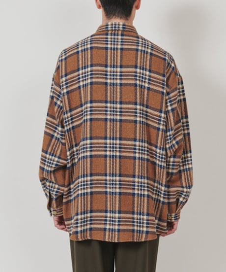 DIGAWEL  Oversized Check Shirt【BROWN】
