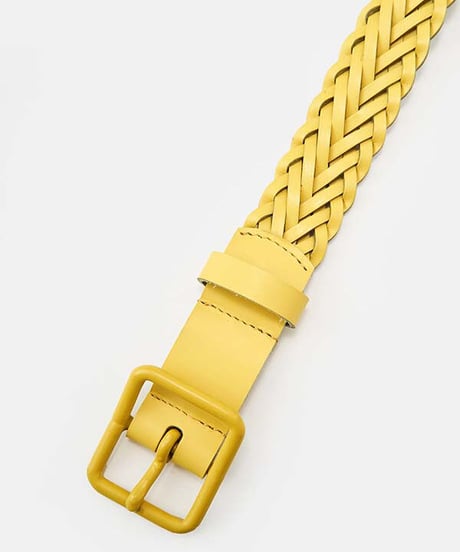 DIGAWEL  Braided Leather Belt【YELLOW】