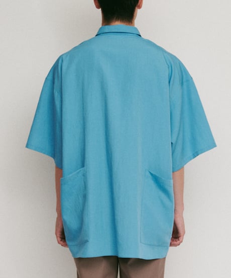 DIGAWEL Side pocket S/S shirt ②【BLUE】