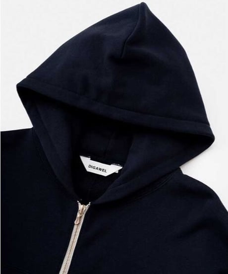DIGAWEL  Dolman Sleeve zip Hoodie【NAVY】