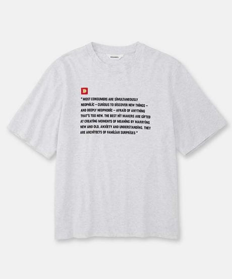 DIGAWEL Statement T-shirt【ASH GRAY】
