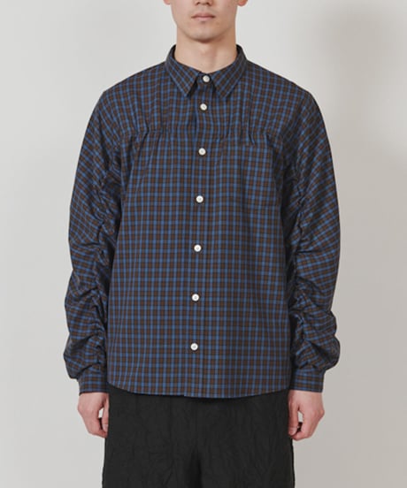 DIGAWEL  Puckering Shirt【BLUE CHECK】
