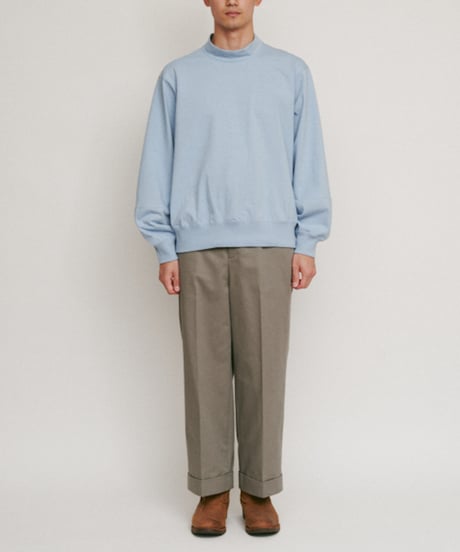 DIGAWEL Mock neck L/S T-shirt【BLUE GRAY】