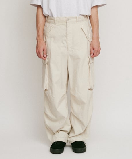 DIGAWEL Field cargo pants (garment dye)【IVORY】