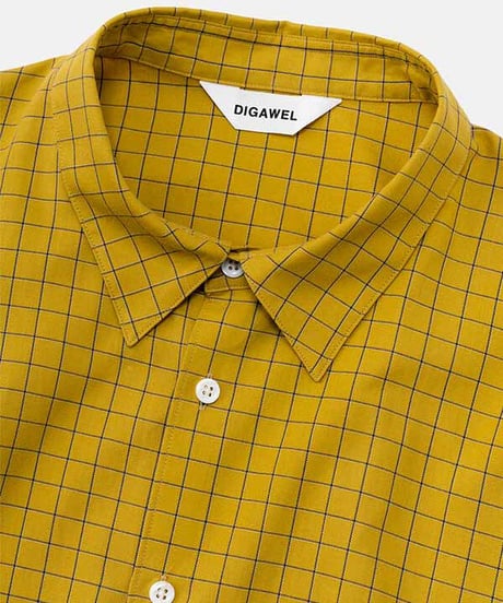 DIGAWEL  Oversized Shirt ① check【MUSTARD】