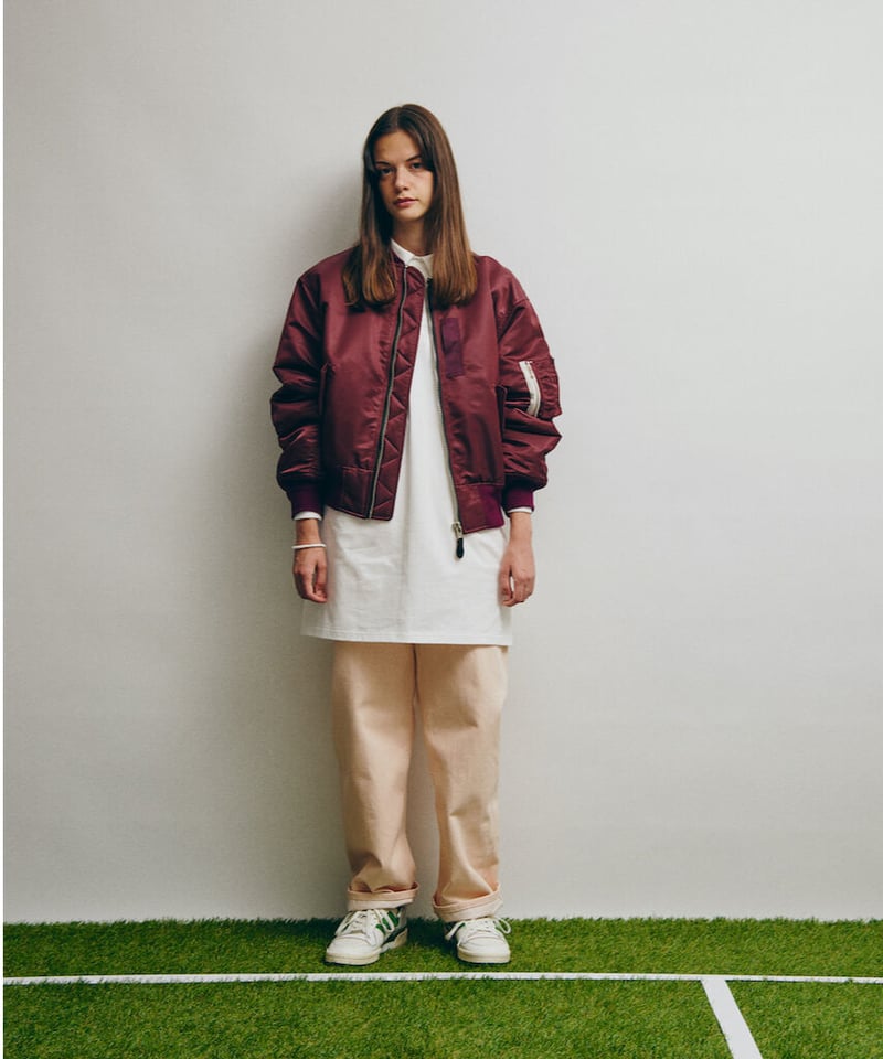 DIGAWEL Straight Denim Pants (Pink white) | we